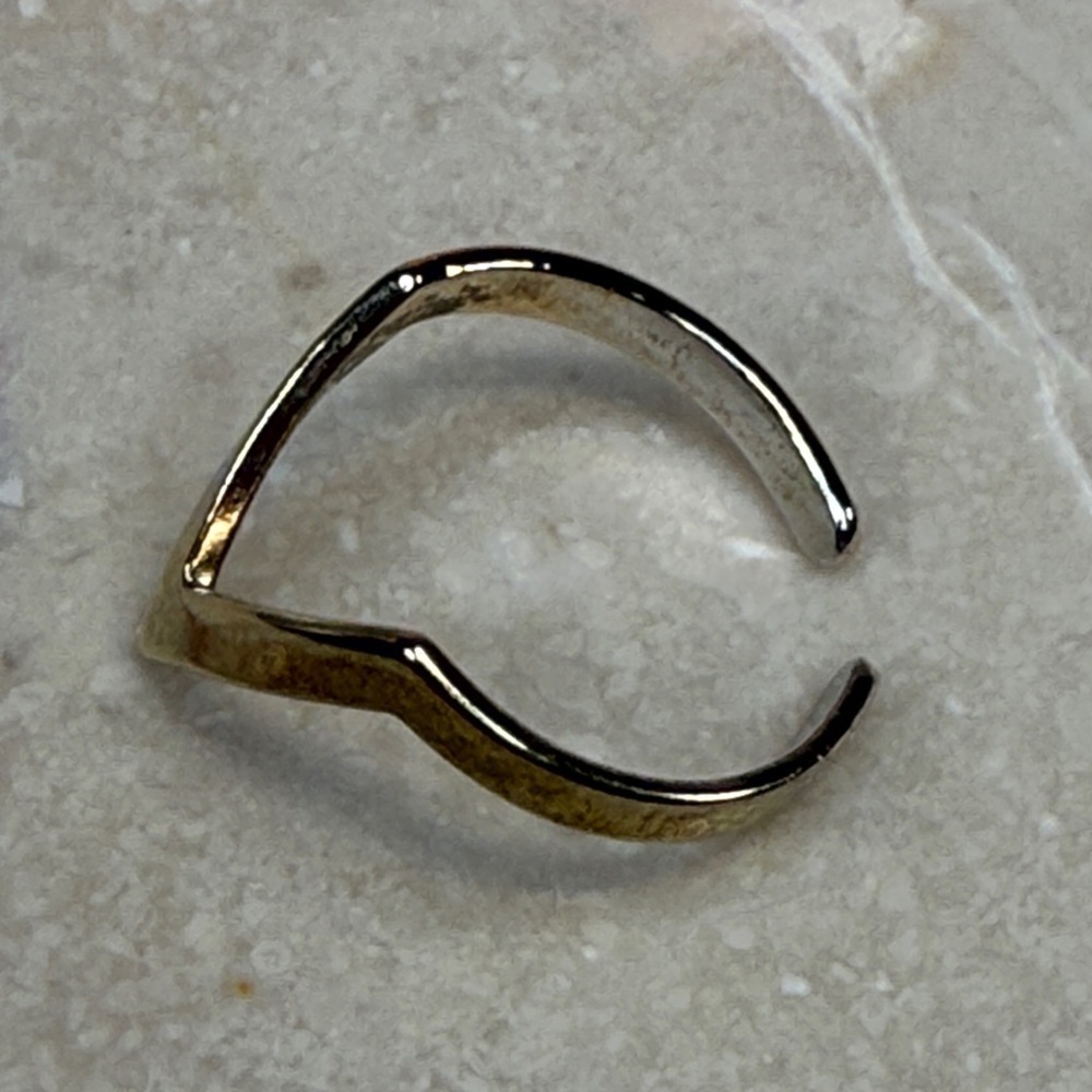 Gold Chevron Ring In A Gift Box